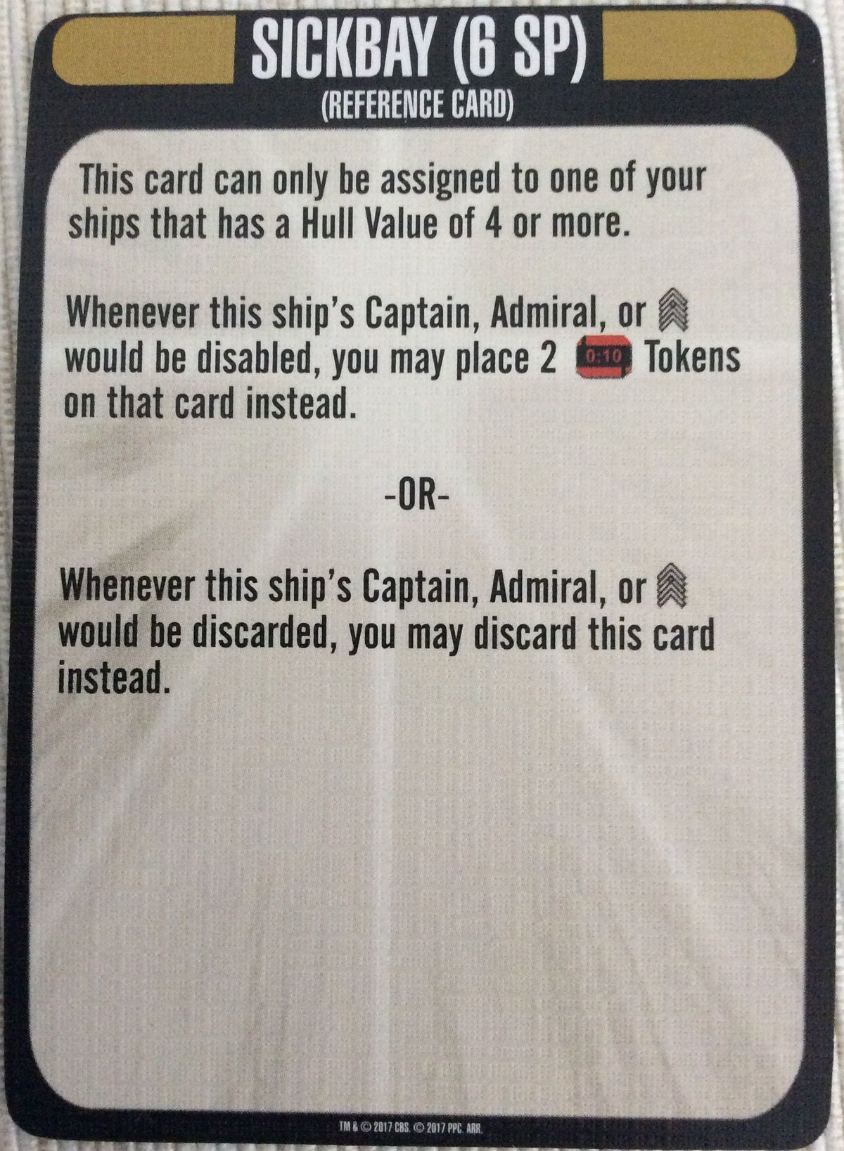 Star Trek: Attack Wing – Sickbay Ressource