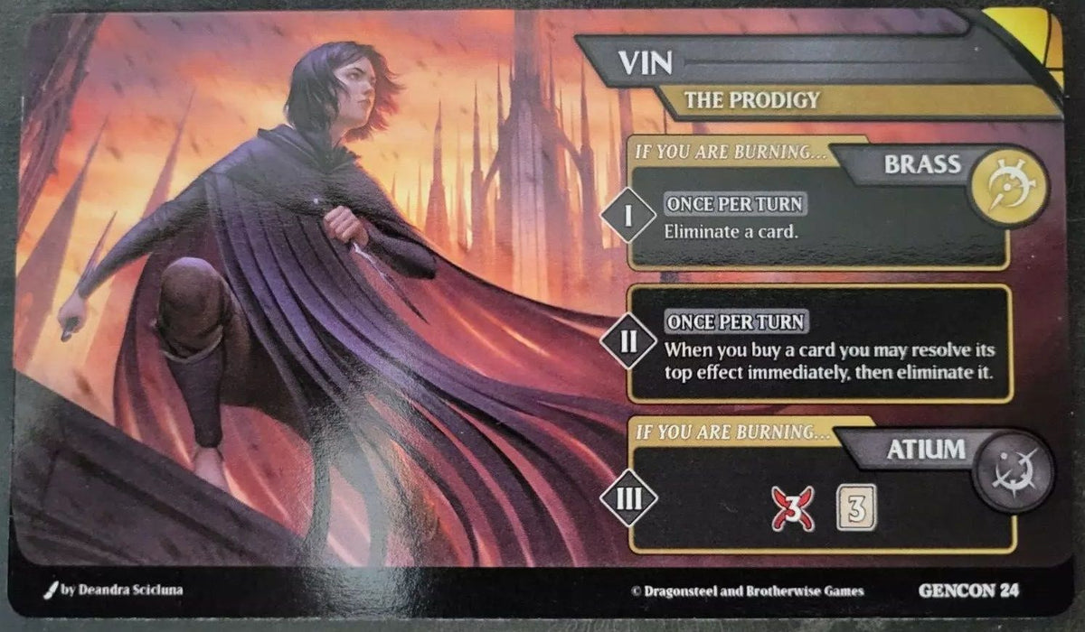 Mistborn: The Deckbuilding Game – Vin The Prodigy Gen Con Promo Card