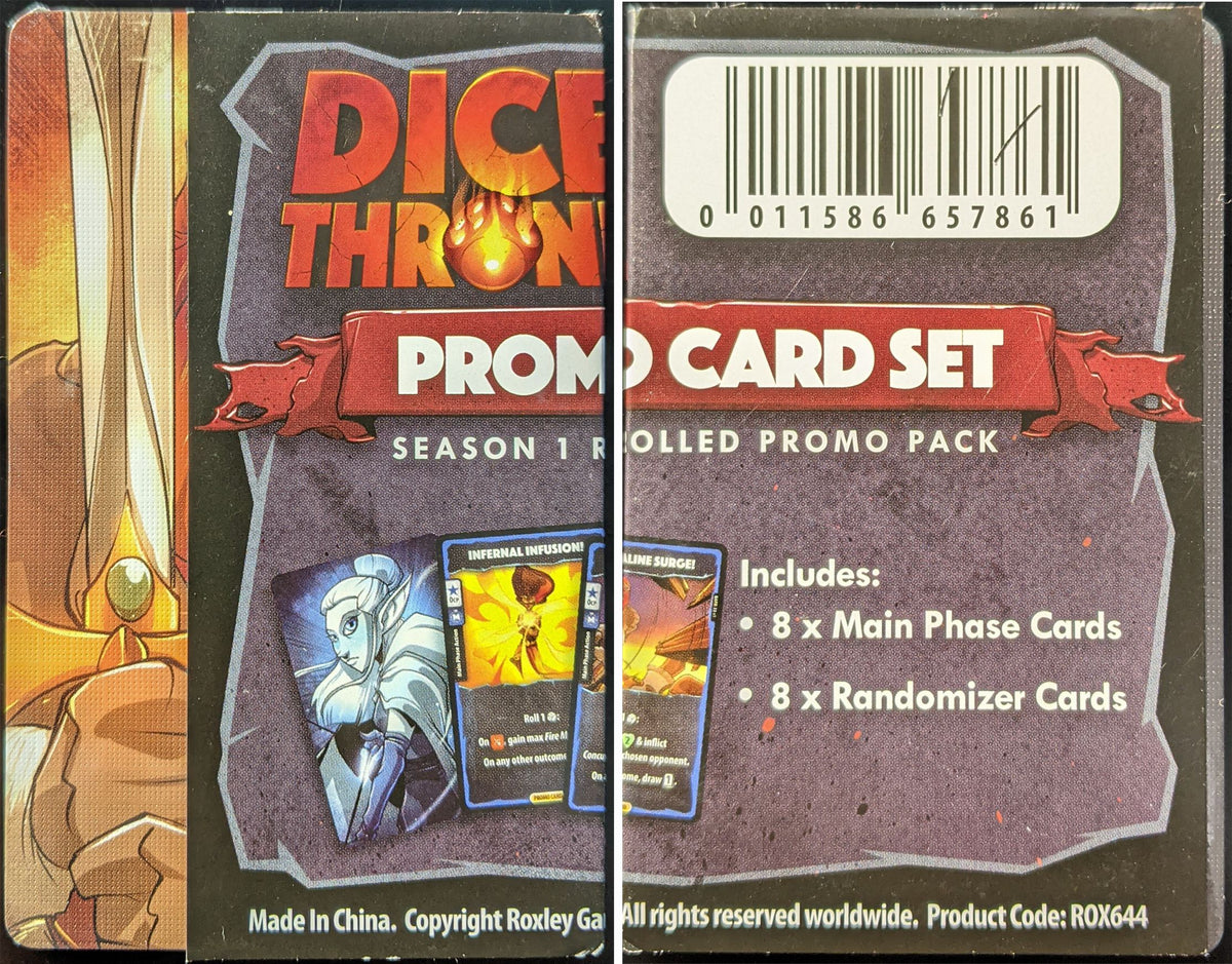 Dice Throne: Promo Card Set – Season 1 Rerolled Promo Pack