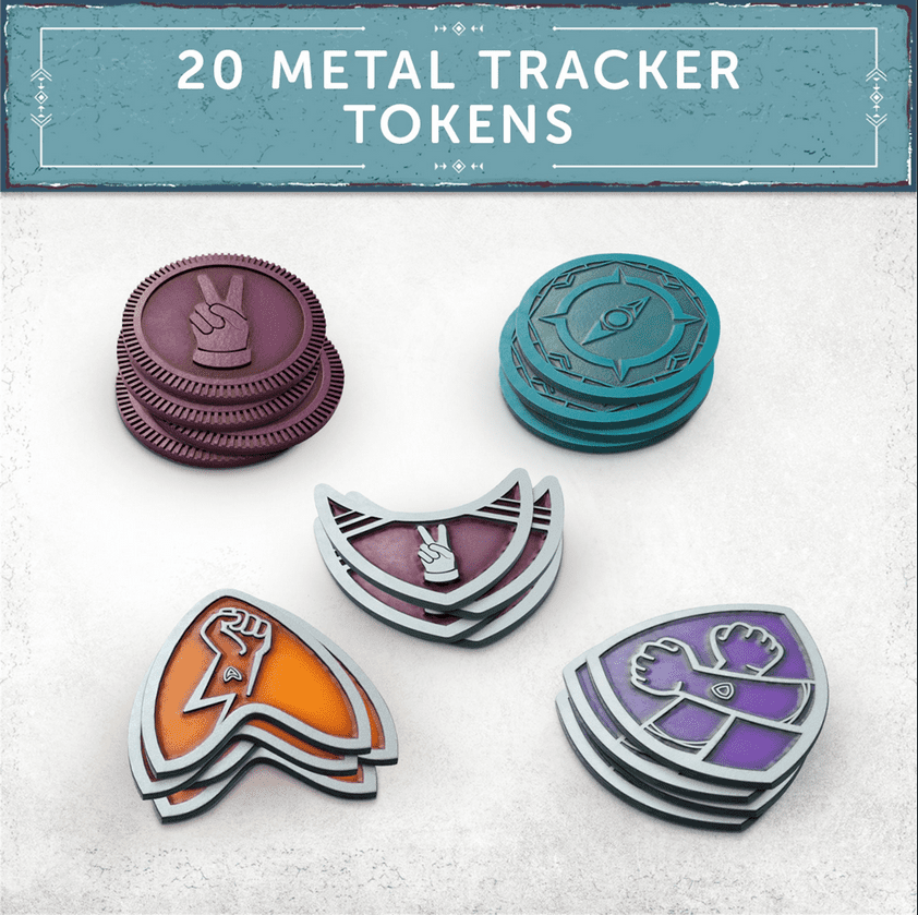 Perseverance: Castaway Chronicles – Metal Tracker Tokens