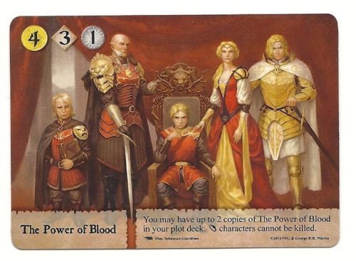 A Game of Thrones: The Card Game – "The Power of Blood" Alternate Art Promo